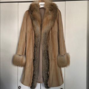 Mink and fox fur coat